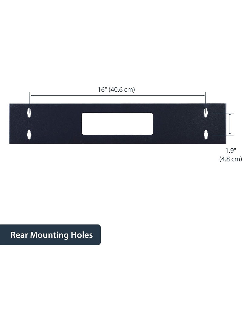 StarTech StarTechcom 2U Hinged Wall Mount Patch Panel Bracket  6 inch Deep  19 Patch Panel Swing Rack for Shallow Network Equipment 22lbs WALLMOUNTH2 Black  - Image 3