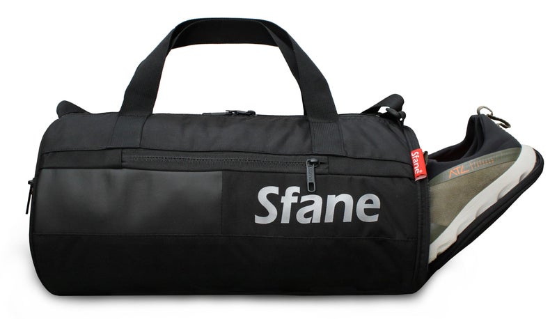 Sfane Gym Bags for Men with Separate Shoe Compartment Sports Gym Bags for Women Unisex Duffle Bags for Gym for Carry & Travel Adjustable Duffel Bags Sports Bag - Black - Image 1