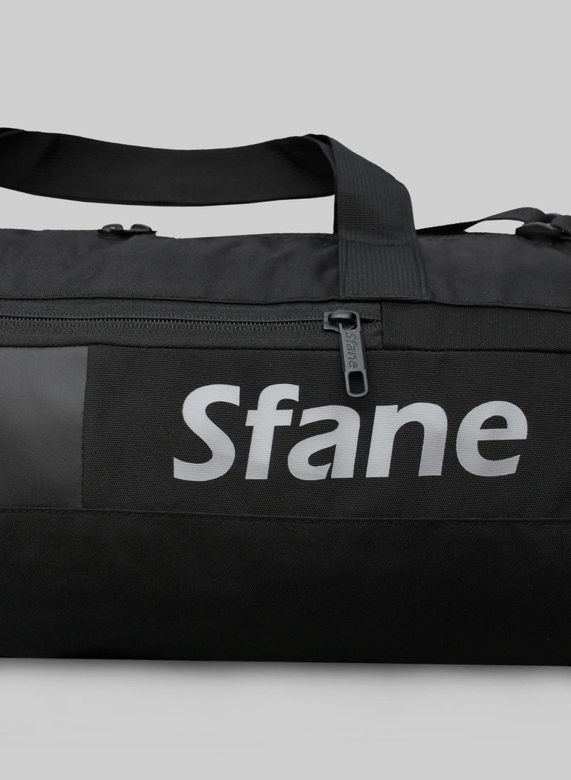 Sfane Gym Bags for Men with Separate Shoe Compartment Sports Gym Bags for Women Unisex Duffle Bags for Gym for Carry & Travel Adjustable Duffel Bags Sports Bag - Black - Image 4