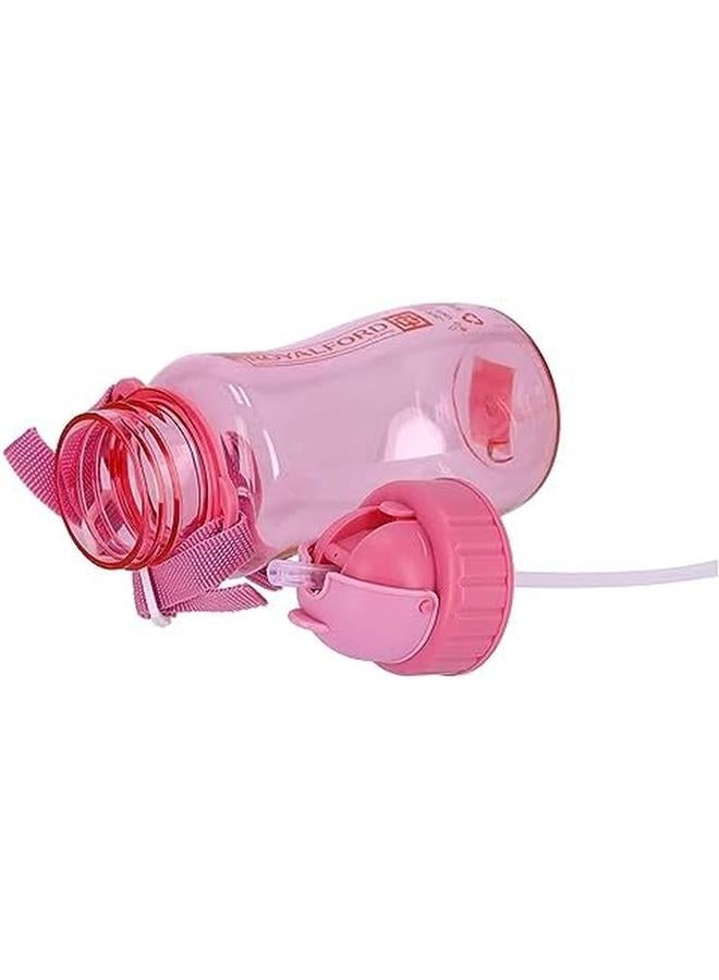 Royalford Rf7581Pn 500 Ml Water Bottle Kids Water Bottle Toddler Water Bottle With Bendy Straw Portable With Hanging Loop Flip Top Spill Free Baby Sippy  - Image 4