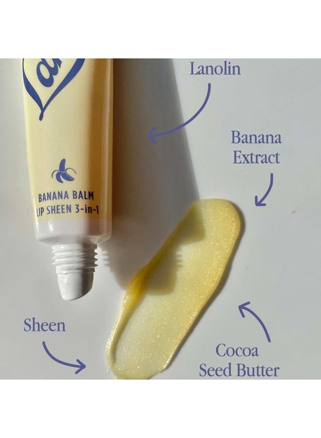 Lanolips Banana Balm Lip Gloss - Enriched with Banana Fruit, Lanolin, and Cocoa Butter - Lanolin Lip Balm for Long-Lasting Hydration - Dermatologist Tested (12.5g / 0.42oz) - Image 2