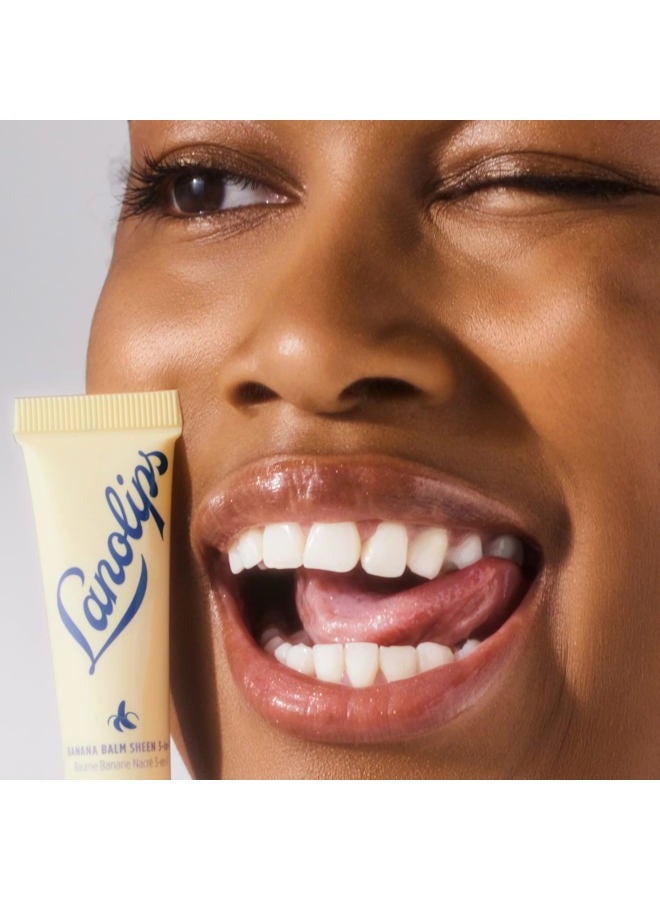 Lanolips Banana Balm Lip Gloss - Enriched with Banana Fruit, Lanolin, and Cocoa Butter - Lanolin Lip Balm for Long-Lasting Hydration - Dermatologist Tested (12.5g / 0.42oz) - Image 3