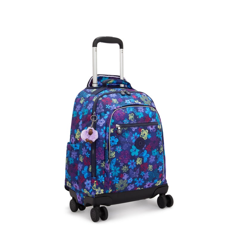 Kipling  New Zea Dark Flwr Stamp Large Wheeled Backpack with Laptop Compartment I4674-4FM - Image 4