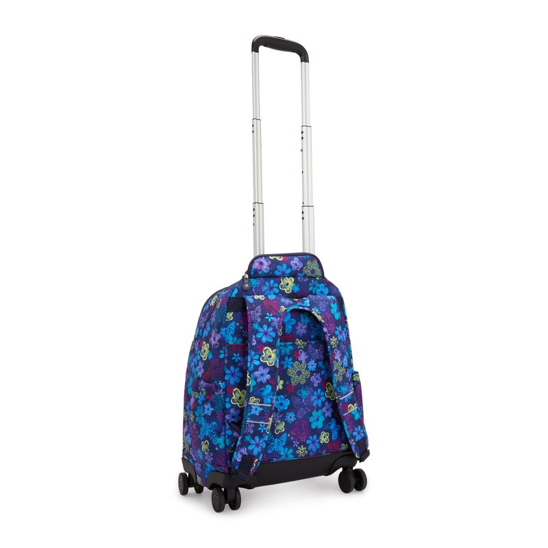 Kipling  New Zea Dark Flwr Stamp Large Wheeled Backpack with Laptop Compartment I4674-4FM - Image 2