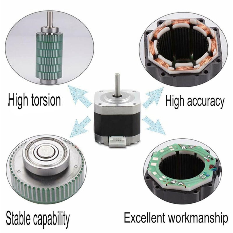 Aluminum Alloy 3D Printer MK8 Extruder Kit, Fast Heating 3D Printer Extruder Parts, Assembled Extruder Kit for Prusa I3 40W (12V) - Image 3