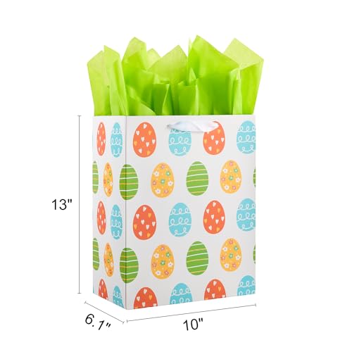 SUNCOLOR 3 Pack 13 Large Easter Gift Bags for Kids - Image 3