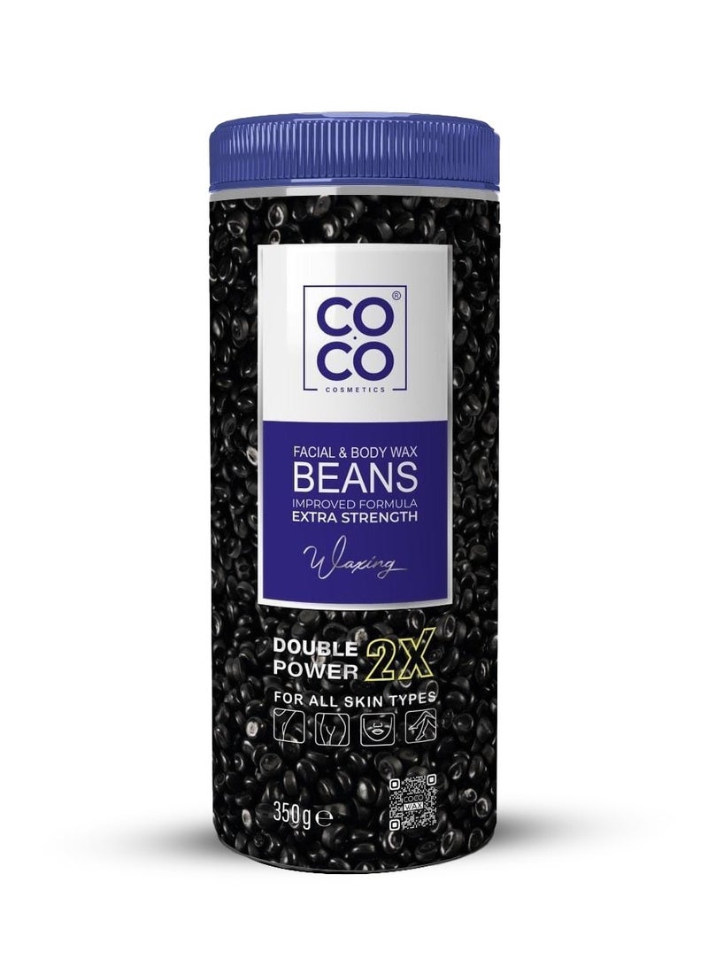Coco Facial and Body Wax Beans Extra Strength Double Power 2 x - 350g - Image 1