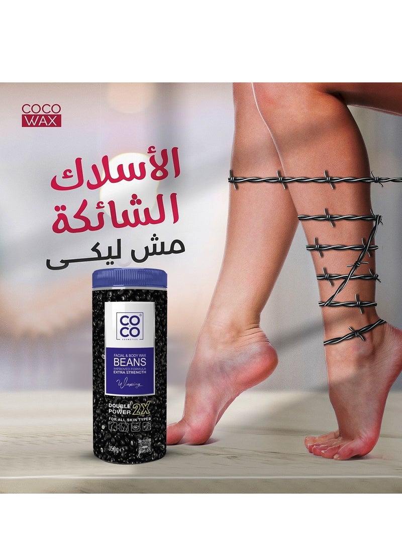 Coco Facial and Body Wax Beans Extra Strength Double Power 2 x - 350g - Image 2