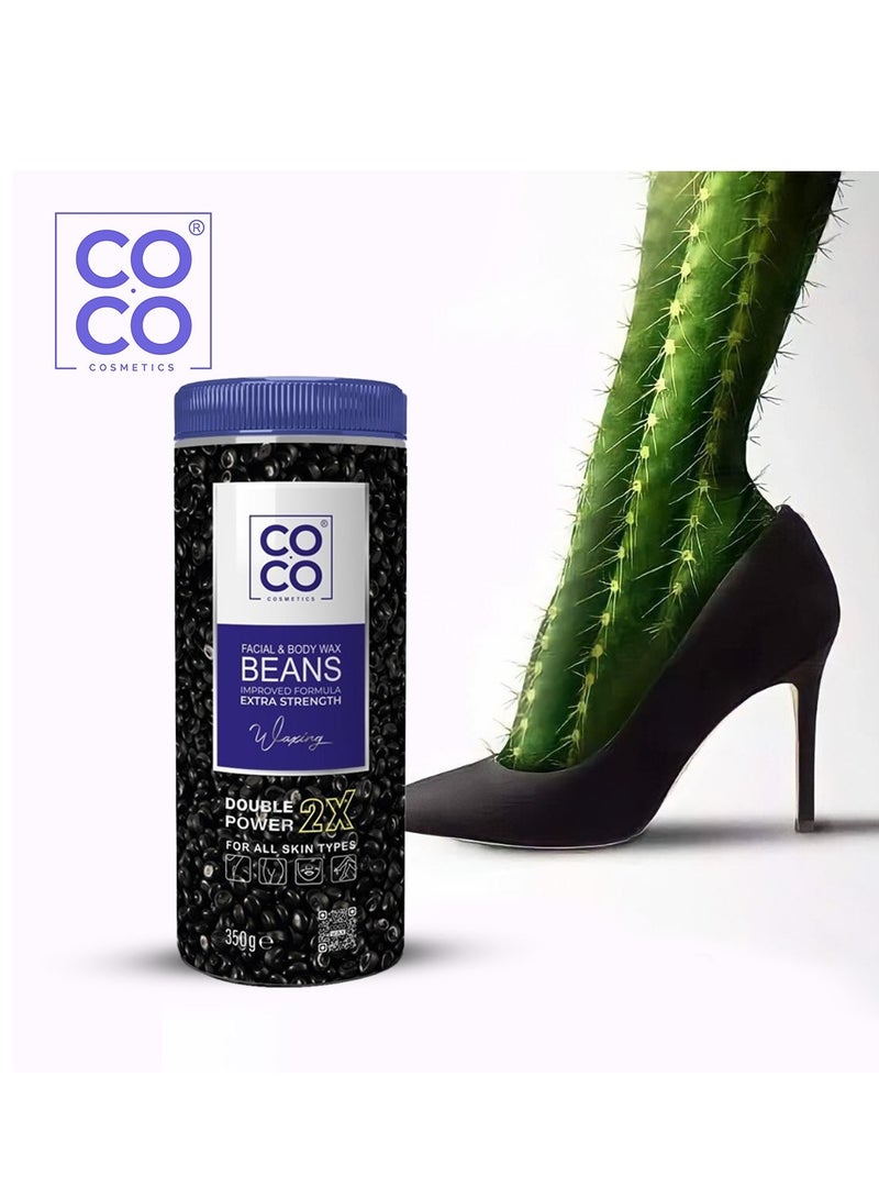 Coco Facial and Body Wax Beans Extra Strength Double Power 2 x - 350g - Image 3