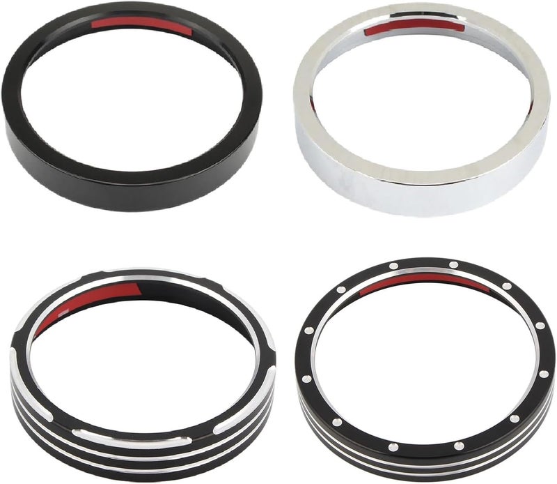 Wivplex Motorcycle Speedometer Trim Ring - Black Aluminum - Image 4