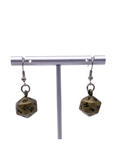 Bronze Dragon Scale Mini Metal Earring Polyhedral 10Mm Ioun Stones By Norse Foundry Rpg Math Games Dnd Pathfinder