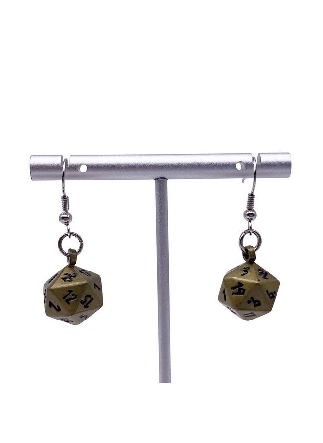 Norse Foundry - Bronze Dragon Scale Mini Metal Earring Polyhedral 10Mm Ioun Stones By Norse Foundry Rpg Math Games Dnd Pathfinder - Image 1