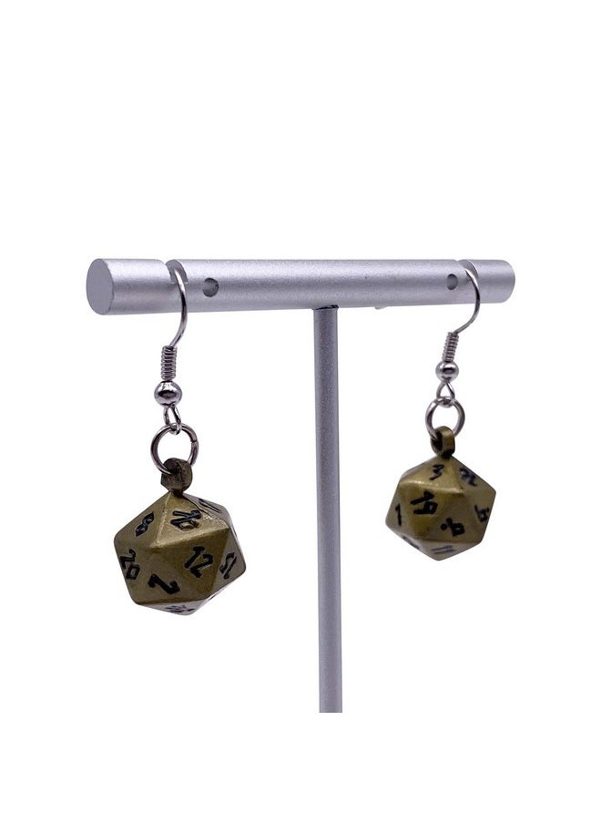 Norse Foundry - Bronze Dragon Scale Mini Metal Earring Polyhedral 10Mm Ioun Stones By Norse Foundry Rpg Math Games Dnd Pathfinder - Image 1