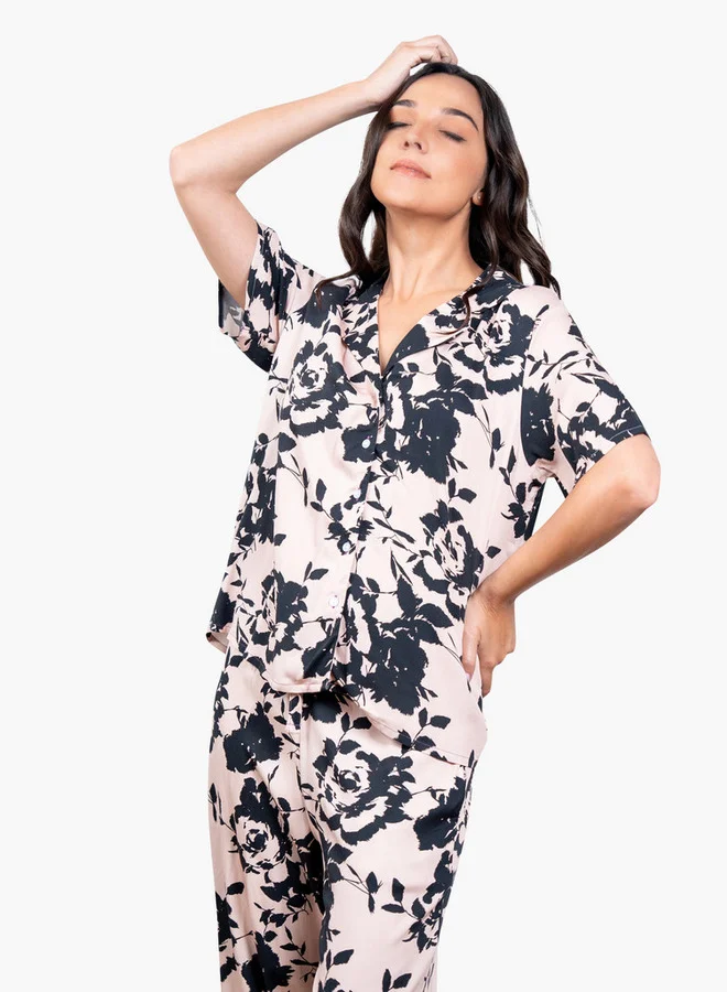 Aadaraya Floral Print Pyjama Set