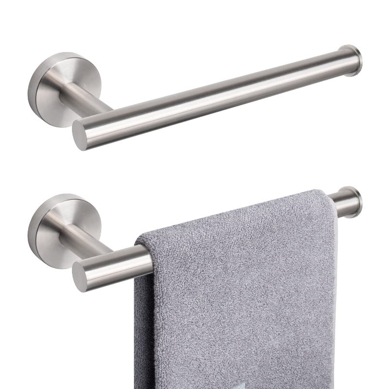 NearMoon NearMoon Hand Towel HolderTowel Ring Thicken Stainless Steel Hand Towel Bar for Bathroom Rustproof Wall Mounted Towel Rack Contemporary Style Bath Accessories 9 Inch 2 Pack Brushed Nickel 