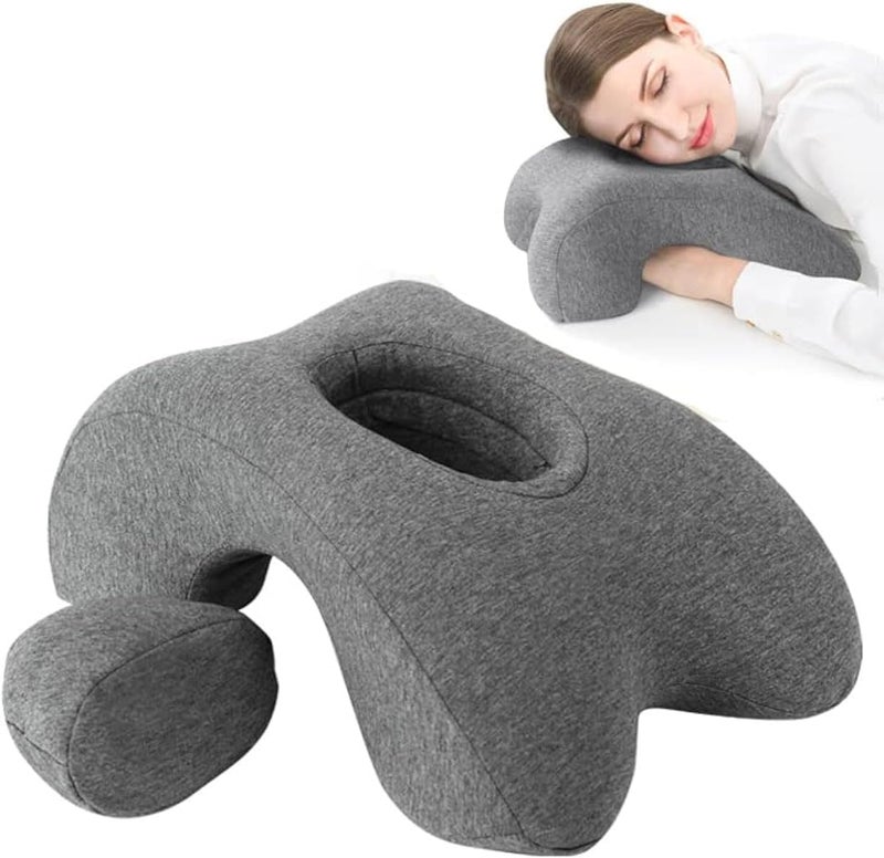 Fcare Memory Foam Desk Pillow for Napping and Travel - Comfortable Wedge Design - Image 1