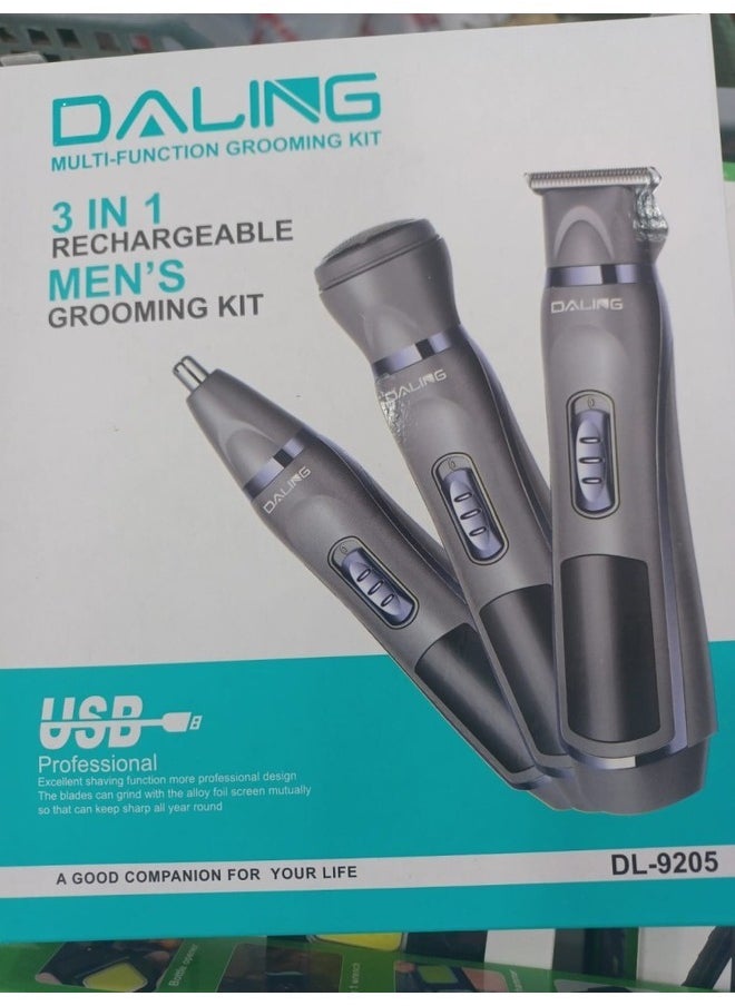Daling DL-9205 3-in-1 Body Trimmer for Men,ShowerProof Body Shaver Groomer for Sensitive Areas, Safe All-in-One Style Kit for Body, Underarms, Beard, Face, Nose Hair  - Image 3