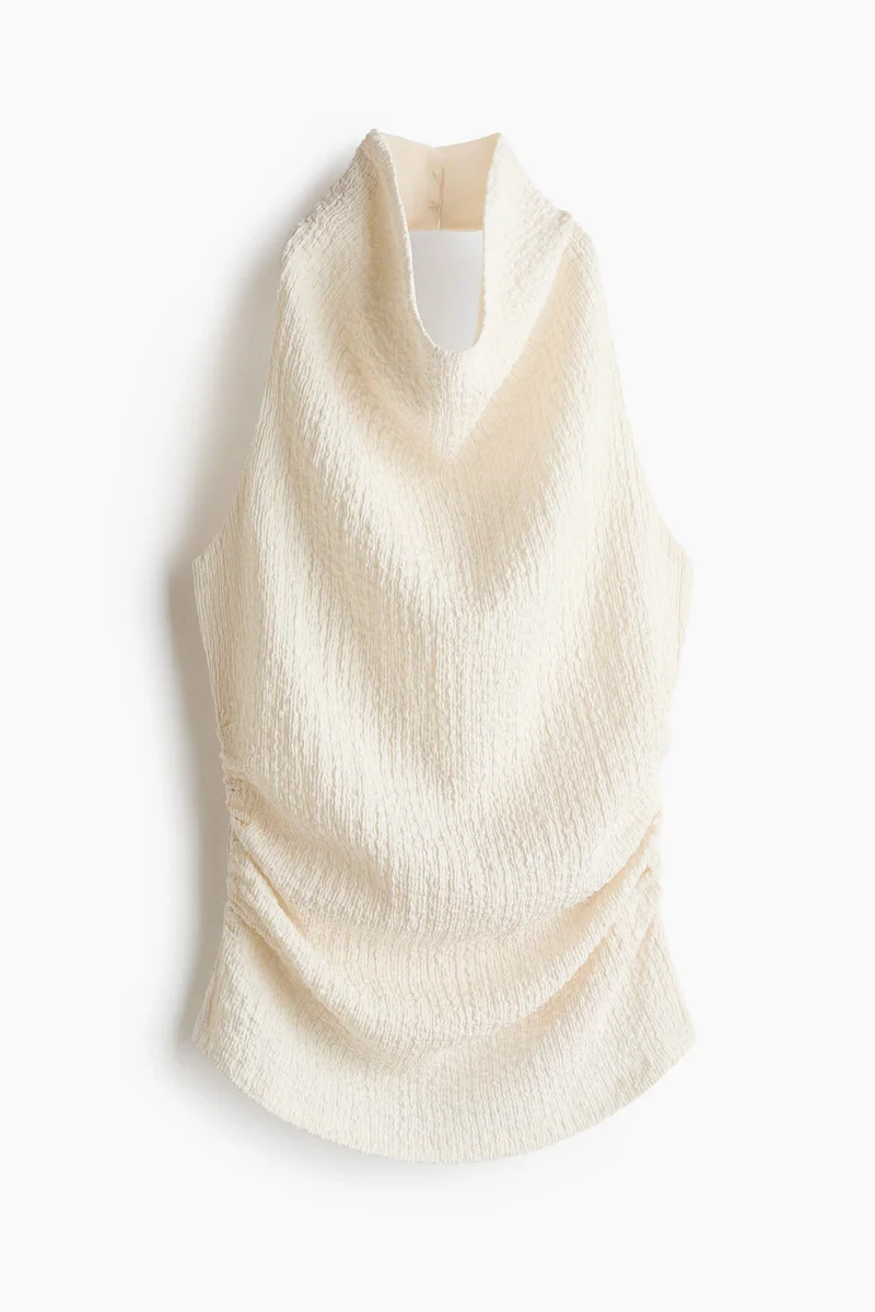 H&M Crinkled halterneck top