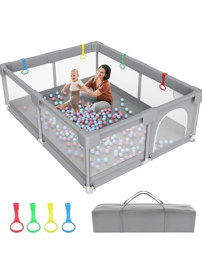 Baby Playpen 180*150cm,Play Pens for Babies and Toddlers Baby Fence Baby Play Yards for Indoor  Outdoor with Breathable Mesh Anti-Fall Playpen (لعب الأقلام للأطفال والرضع) - Image 1