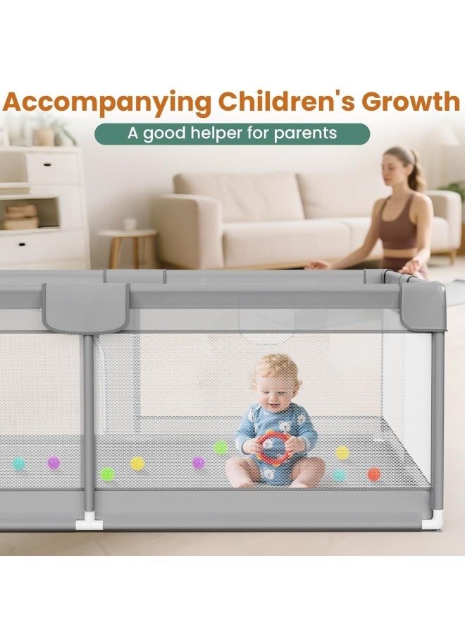 Baby Playpen 180*150cm,Play Pens for Babies and Toddlers Baby Fence Baby Play Yards for Indoor  Outdoor with Breathable Mesh Anti-Fall Playpen (لعب الأقلام للأطفال والرضع) - Image 2