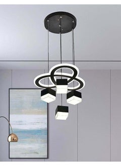 C&C Home Modern Creative Design Iron and Acrylic Pendant Ceiling Lamp Artistic Look Chandelier Ceiling Light Fixture for Living Room Bedroom Kitchen Home Office 40x100 cm  - Image 3