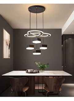 C&C Home Modern Creative Design Iron and Acrylic Pendant Ceiling Lamp Artistic Look Chandelier Ceiling Light Fixture for Living Room Bedroom Kitchen Home Office 40x100 cm  - Image 4