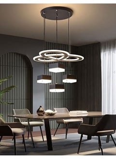 C&C Home Modern Creative Design Iron and Acrylic Pendant Ceiling Lamp Artistic Look Chandelier Ceiling Light Fixture for Living Room Bedroom Kitchen Home Office 40x100 cm  - Image 2