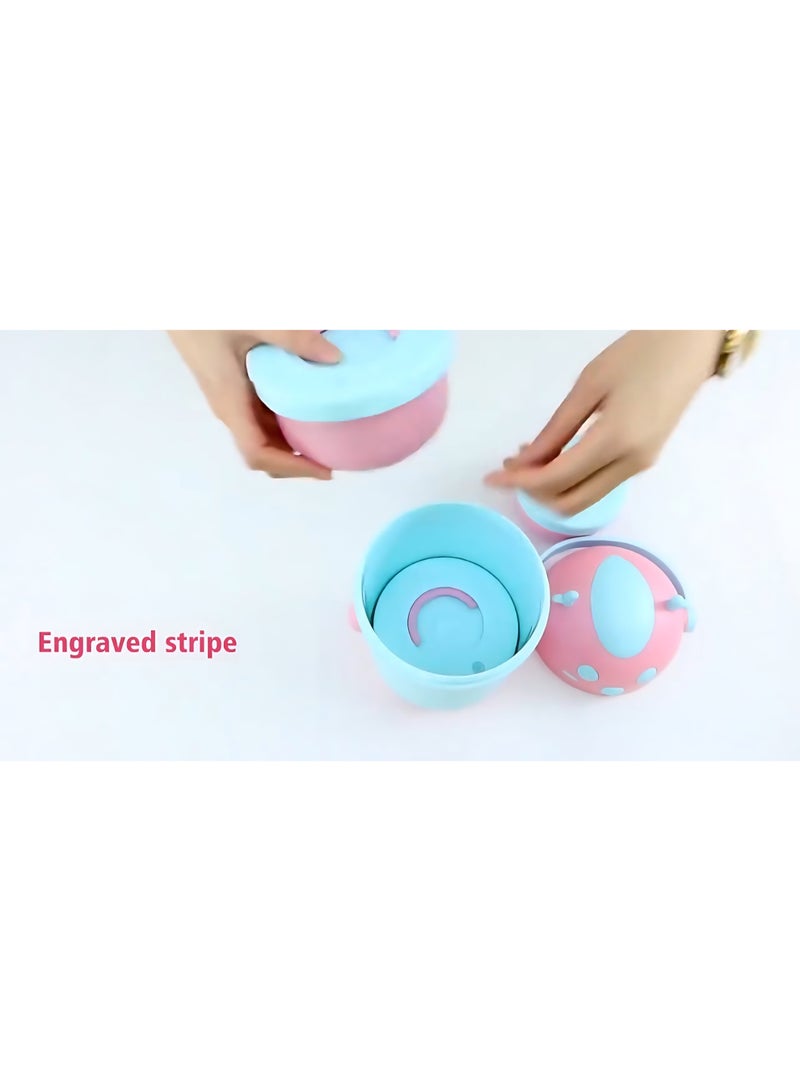 اي ديد حافظة طعام للأطفال، شكل غزال جميل خالٍ من مادة BPA، يتضمن 3 أوعية، 220 ملم، 400 ملم، 400 ملم، مصنوع من الفولاذ المقاوم للصدأ SUS 304، مصنوع من مواد آمنة للأطفال - Image 3