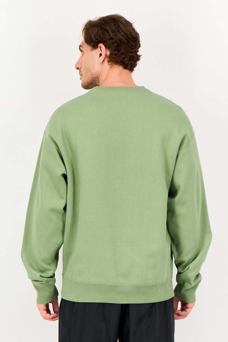 Nike سويت شيرت خارجي بأكمام طويلة فضفاضة للرجال، زيتوني - Image 2