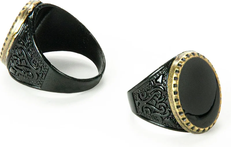 ايهفان اونلاين Hajj Umrah Gift 24 Pieces Oval Patterned Men's Ring