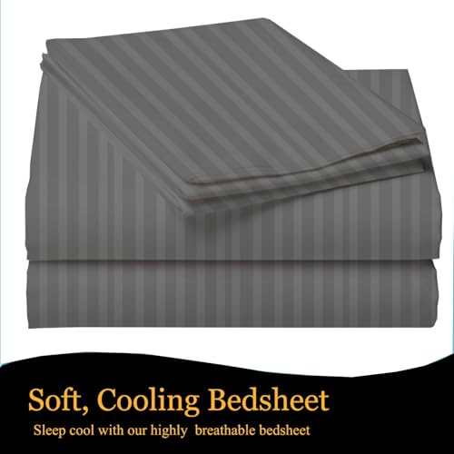 STARNSTYLE 220 Cotton Feel 1 Double Bedsheet with 2 Pillow Cover (90X90 Inch) Grey - Image 3
