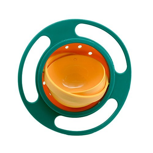 ZTL Gyro Bowl 360 Dgree Rotation Spill Resistant Gyroscopic Bowl with Lid - Image 1