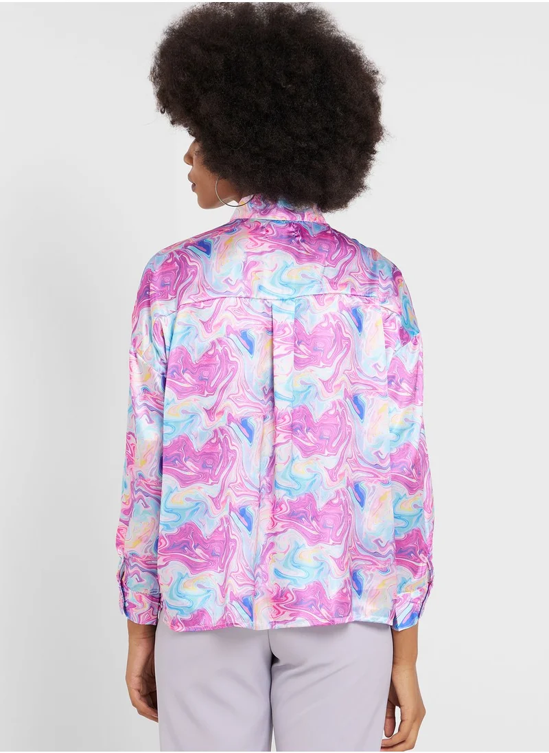 ELLA Printed Button Down Shirt