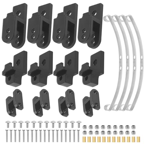 Share Goo ShareGoo Hard Leaf Spring Suspension Steel Bar Kit Compatible with WPL B1 B14 B16 B24 C14 C24 B16 4x4 6x6 116 RC Car Black 4WD - Image 1