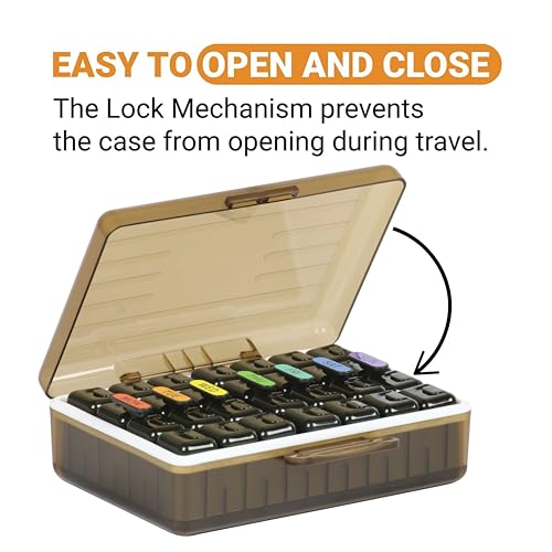 POPCUBE Big Premium Medicine organizer- Medicine organizer box- 7 days Pill Box For Home-Pill Organizer Case With Large Compartments, Portable for pills & Supplements (Brown) - Image 4