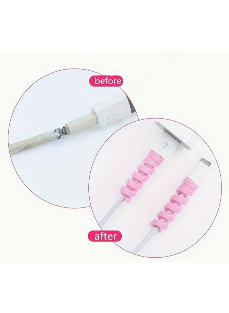 5Pcs Spiral Charging Cable Protector For Phones Cable Saver Cover - Image 4
