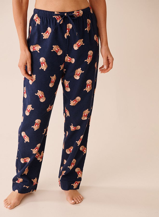 La Vie en Rose Penguin Print Flannel PJ Set - Image 4