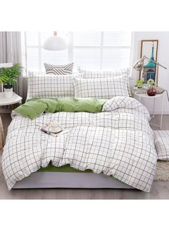 Sharpdo Sharpdo 4-Pieces Bed Sheet Set Polyester Soft Quilt Cover With 1Quilt Cover 200*230cm 1 Flat Sheet and 2 Pillowcases  - Image 1