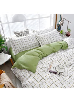Sharpdo Sharpdo 4-Pieces Bed Sheet Set Polyester Soft Quilt Cover With 1Quilt Cover 200*230cm 1 Flat Sheet and 2 Pillowcases  - Image 3