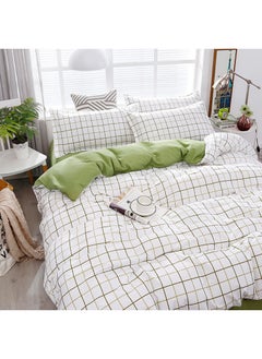 Sharpdo Sharpdo 4-Pieces Bed Sheet Set Polyester Soft Quilt Cover With 1Quilt Cover 200*230cm 1 Flat Sheet and 2 Pillowcases  - Image 2