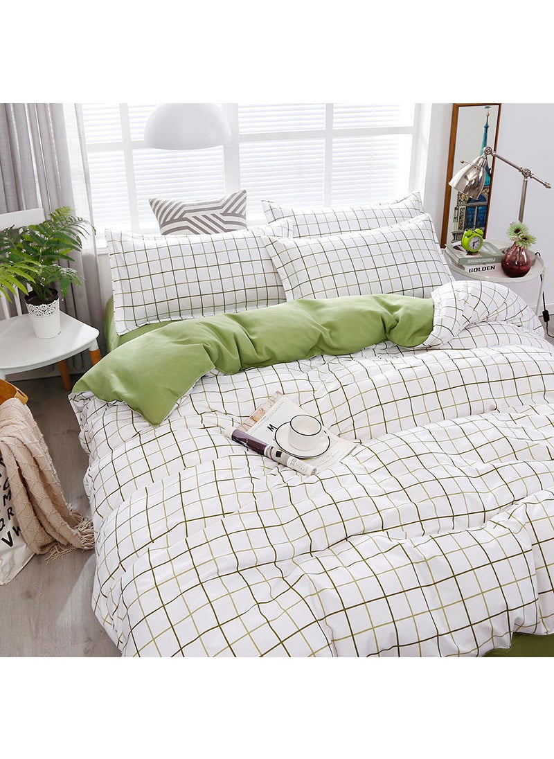 Sharpdo Sharpdo 4-Pieces Bed Sheet Set Polyester Soft Quilt Cover With 1Quilt Cover 200*230cm 1 Flat Sheet and 2 Pillowcases  - Image 2