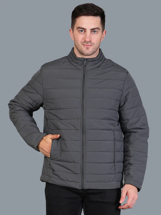Fort Collins Fort Collins Men Grey Padded Bomber Jacket