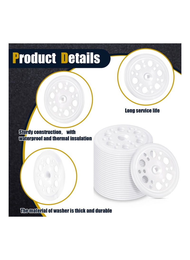 SYOSI 45 mm Plastic Washers, Load Spreading Polypropylene Washers for Fixing and Supporting Rigid Foam Insulation Foam Board Load Spreading for Screws Nail, Remove it Easily, Insulation (100 Pcs) - Image 5