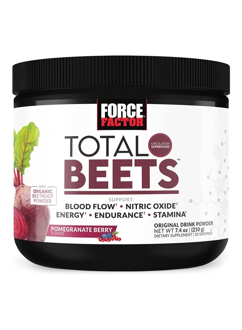Force Factor Total Beets Original Drink Powder Pomegranate Berry