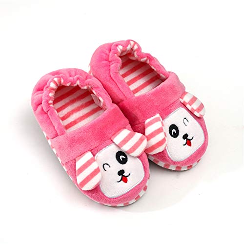 Enteer Toddler Girls' Doggy Stripe Slipper US 9-10 - Image 2