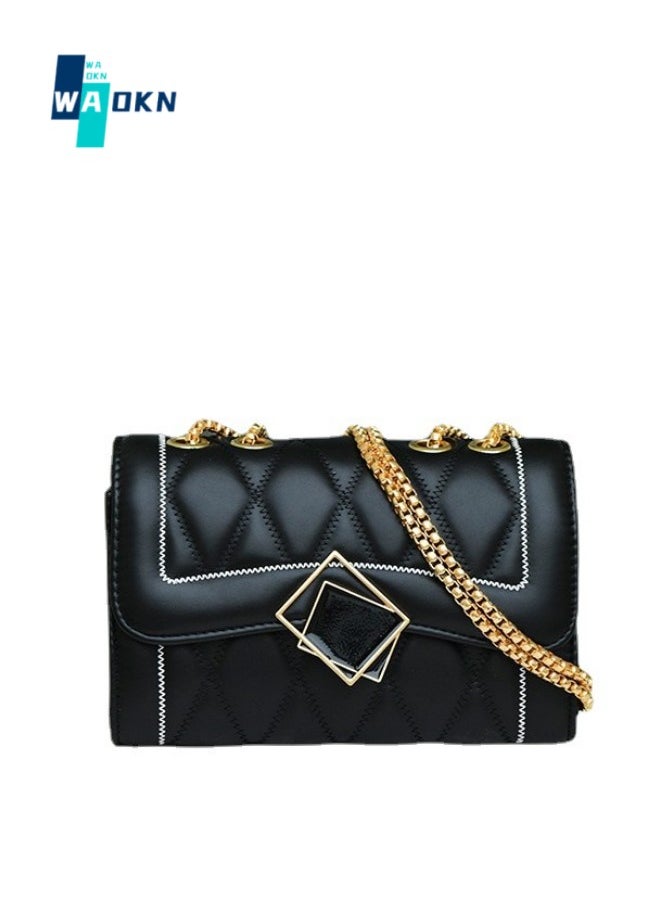 WAOKN - Women's Stylish and Elegant Shoulder Bag, Ladies Chain Underarm Bag Sling Bag Side Bag, Solid Color PU leather Chain Tote Bag Handbag Gift Bag - Image 1