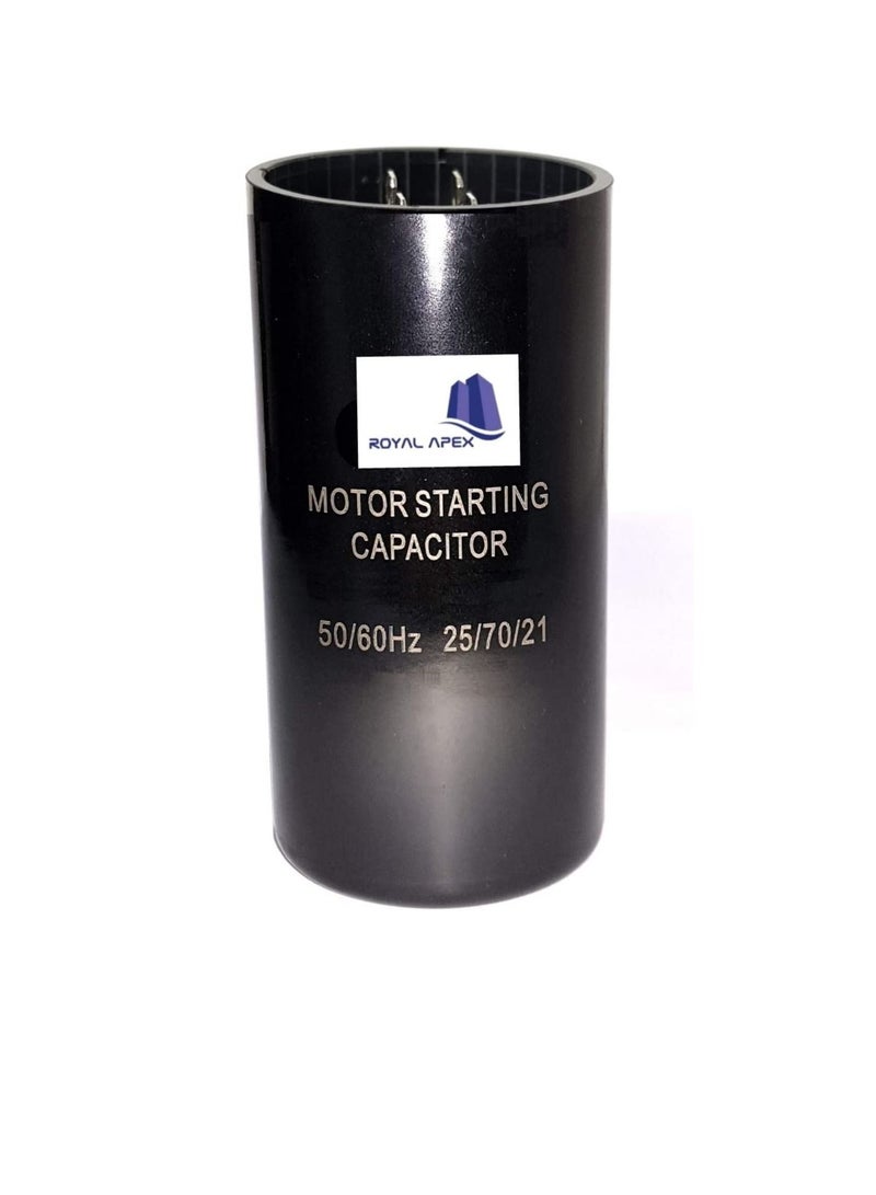 High Quality 2 Pin Cylinder Shaped Motor Starting Capacitor Black (145-175 MFD (145-175µF)) - Image 1