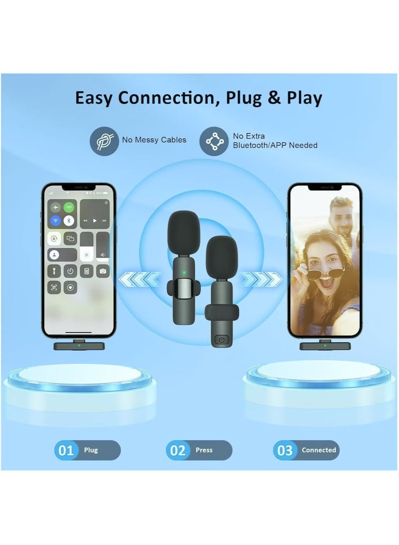 Wireless Lavalier Microphone for iPhone, iPad Black - Image 4