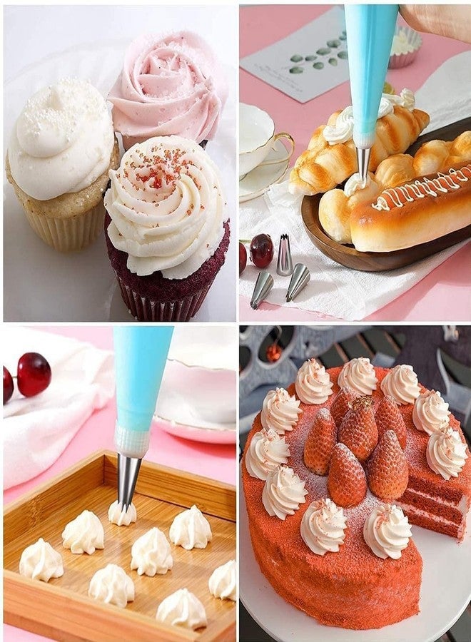 Sigaram Stainless Steel Nozzle Set with Piping Bag for Cakes, Cupcakes & Cookies K5120 - Image 5