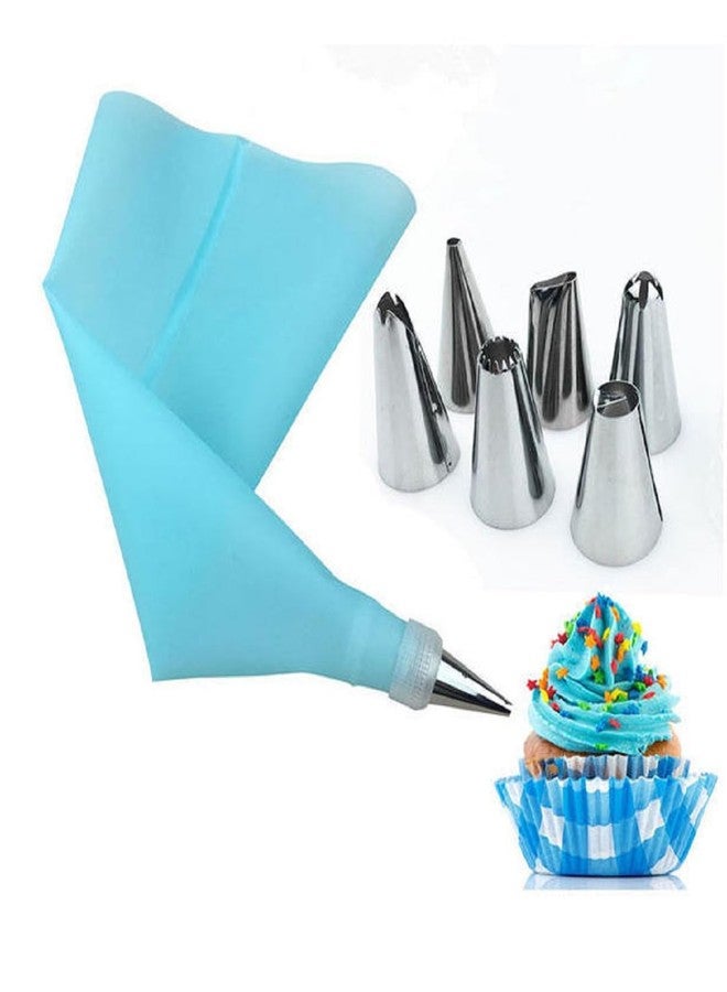 Sigaram Stainless Steel Nozzle Set with Piping Bag for Cakes, Cupcakes & Cookies K5120 - Image 2